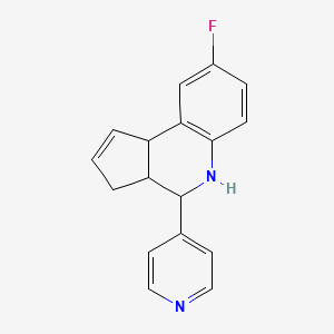 molecular formula C17H15FN2 B2993802 8-Fluoro-4-pyridin-4-yl-3a,4,5,9b-tetrahydro-3H-cyclopenta[c]quinoline CAS No. 1005110-56-4