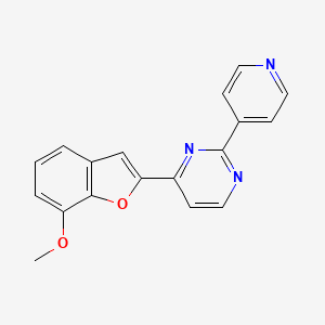 molecular formula C18H13N3O2 B2993813 4-(7-Methoxy-1-benzofuran-2-yl)-2-(4-pyridinyl)pyrimidine CAS No. 866131-47-7