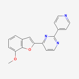 4-(7-Methoxy-1-benzofuran-2-yl)-2-(4-pyridinyl)pyrimidine