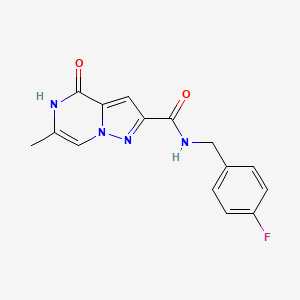 N-(4-fluorobenzyl)-6-methyl-4-oxo-4,5-dihydropyrazolo[1,5-a]pyrazine-2-carboxamide