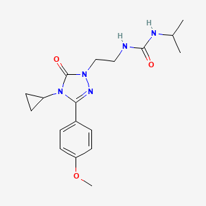 1-(2-(4-cyclopropyl-3-(4-methoxyphenyl)-5-oxo-4,5-dihydro-1H-1,2,4-triazol-1-yl)ethyl)-3-isopropylurea
