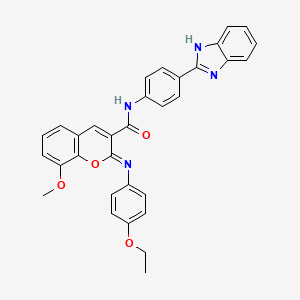 (2Z)-N-[4-(1H-benzimidazol-2-yl)phenyl]-2-[(4-ethoxyphenyl)imino]-8-methoxy-2H-chromene-3-carboxamide