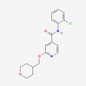 N-(2-chlorophenyl)-2-((tetrahydro-2H-pyran-4-yl)methoxy)isonicotinamide