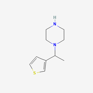 molecular formula C10H16N2S B2993894 1-[1-(Thiophen-3-yl)ethyl]piperazine CAS No. 521913-92-8