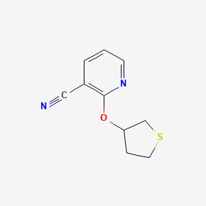 molecular formula C10H10N2OS B2993937 2-(Thiolan-3-yloxy)pyridine-3-carbonitrile CAS No. 2167151-38-2