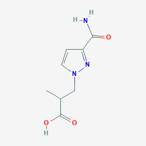 3-(3-Carbamoylpyrazol-1-yl)-2-methylpropanoic acid