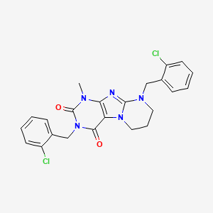 3,9-bis(2-chlorobenzyl)-1-methyl-6,7,8,9-tetrahydropyrimido[2,1-f]purine-2,4(1H,3H)-dione