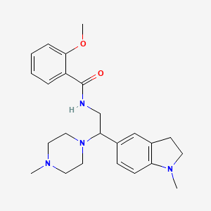 2-methoxy-N-(2-(1-methylindolin-5-yl)-2-(4-methylpiperazin-1-yl)ethyl)benzamide