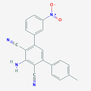 5'-Amino-4''-methyl-3-nitro-1,1':3',1''-terphenyl-4',6'-dicarbonitrile