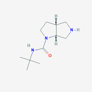 molecular formula C11H21N3O B2993995 (3Ar,6aR)-N-tert-butyl-3,3a,4,5,6,6a-hexahydro-2H-pyrrolo[2,3-c]pyrrole-1-carboxamide CAS No. 1909286-92-5