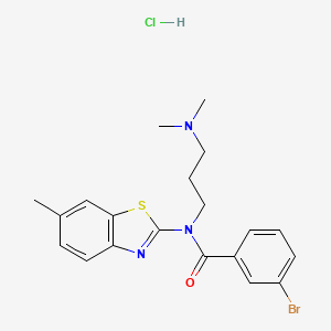 3-bromo-N-(3-(dimethylamino)propyl)-N-(6-methylbenzo[d]thiazol-2-yl)benzamide hydrochloride