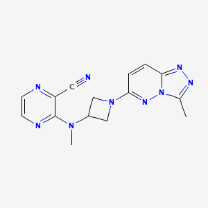 3-[Methyl(1-{3-methyl-[1,2,4]triazolo[4,3-b]pyridazin-6-yl}azetidin-3-yl)amino]pyrazine-2-carbonitrile