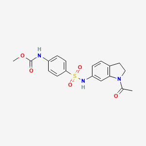 methyl (4-(N-(1-acetylindolin-6-yl)sulfamoyl)phenyl)carbamate