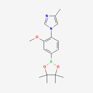 molecular formula C17H23BN2O3 B2994005 3-Methoxy-4-(4-methyl-1h-imidazol-1-yl)phenylboronic acid pinacol ester CAS No. 1145786-44-2