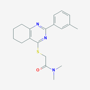 N,N-Dimethyl-2-(2-m-tolyl-5,6,7,8-tetrahydro-quinazolin-4-ylsulfanyl)-acetamide