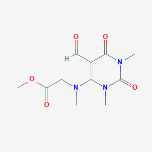 Methyl 2-[(5-formyl-1,3-dimethyl-2,6-dioxo-1,2,3,6-tetrahydropyrimidin-4-yl)(methyl)amino]acetate