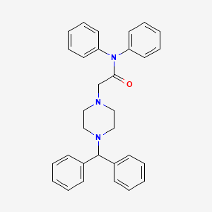 molecular formula C31H31N3O B2994013 2-(4-(Diphenylmethyl)piperazinyl)-N,N-diphenylethanamide CAS No. 866562-65-4
