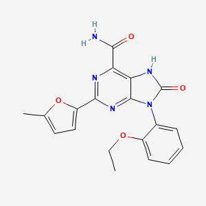 molecular formula C19H17N5O4 B2994052 9-(2-乙氧基苯基)-2-(5-甲基呋喃-2-基)-8-氧代-8,9-二氢-7H-嘌呤-6-甲酰胺 CAS No. 900011-14-5