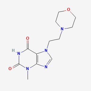 molecular formula C12H17N5O3 B2994057 3-Methyl-7-(2-morpholin-4-ylethyl)purine-2,6-dione CAS No. 354795-11-2