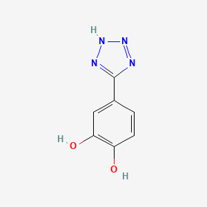 molecular formula C7H6N4O2 B2994058 4-(1{H}-tetrazol-5-yl)benzene-1,2-diol CAS No. 91759-56-7