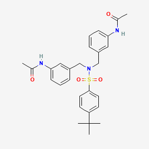 N-{3-[([3-(acetylamino)benzyl]{[4-(tert-butyl)phenyl]sulfonyl}amino)methyl]phenyl}acetamide