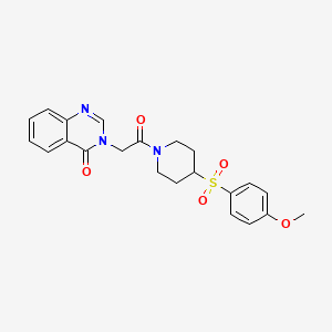 3-(2-(4-((4-methoxyphenyl)sulfonyl)piperidin-1-yl)-2-oxoethyl)quinazolin-4(3H)-one