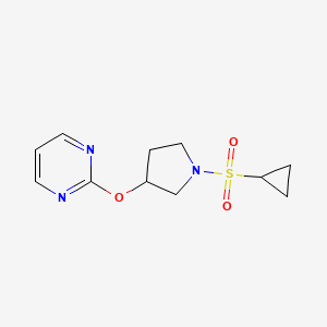 2-((1-(Cyclopropylsulfonyl)pyrrolidin-3-yl)oxy)pyrimidine