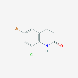 molecular formula C9H7BrClNO B2994130 6-Bromo-8-chloro-3,4-dihydroquinolin-2(1H)-one CAS No. 1404367-50-5