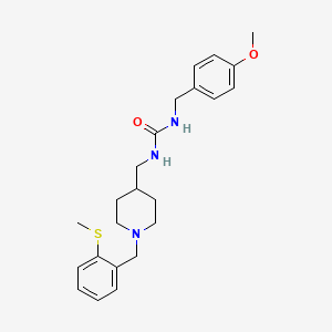 molecular formula C23H31N3O2S B2994137 1-(4-Methoxybenzyl)-3-((1-(2-(methylthio)benzyl)piperidin-4-yl)methyl)urea CAS No. 1235105-95-9