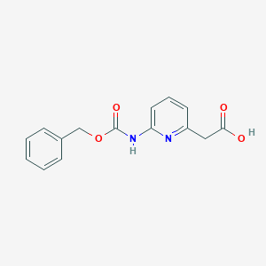 molecular formula C15H14N2O4 B2994154 2-[6-(Phenylmethoxycarbonylamino)pyridin-2-yl]acetic acid CAS No. 2287311-27-5