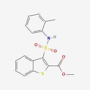 molecular formula C17H15NO4S2 B2994164 Methyl 3-[(2-methylphenyl)sulfamoyl]-1-benzothiophene-2-carboxylate CAS No. 899965-95-8