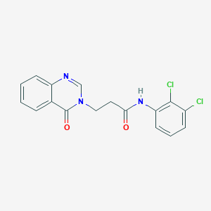 molecular formula C17H13Cl2N3O2 B299418 N-(2,3-dichlorophenyl)-3-(4-oxoquinazolin-3-yl)propanamide 