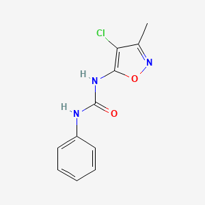 molecular formula C11H10ClN3O2 B2994216 3-(4-chloro-3-methyl-1,2-oxazol-5-yl)-1-phenylurea CAS No. 32868-57-8
