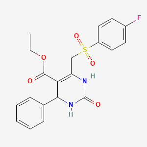 Ethyl 6-{[(4-fluorophenyl)sulfonyl]methyl}-2-oxo-4-phenyl-1,2,3,4-tetrahydropyrimidine-5-carboxylate