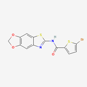 5-bromo-N-([1,3]dioxolo[4,5-f][1,3]benzothiazol-6-yl)thiophene-2-carboxamide