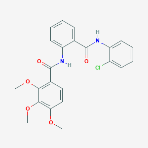 molecular formula C23H21ClN2O5 B299423 N-[2-[(2-chlorophenyl)carbamoyl]phenyl]-2,3,4-trimethoxybenzamide 
