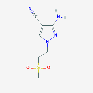 3-Amino-1-(2-methylsulfonylethyl)pyrazole-4-carbonitrile