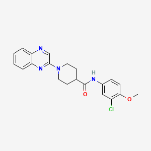 molecular formula C21H21ClN4O2 B2994303 N-(3-chloro-4-methoxyphenyl)-1-(quinoxalin-2-yl)piperidine-4-carboxamide CAS No. 941950-25-0
