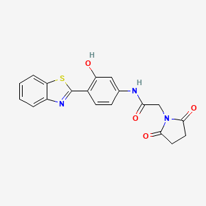 N-(4-(benzo[d]thiazol-2-yl)-3-hydroxyphenyl)-2-(2,5-dioxopyrrolidin-1-yl)acetamide