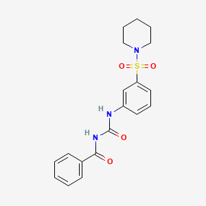 N-[(3-piperidin-1-ylsulfonylphenyl)carbamoyl]benzamide