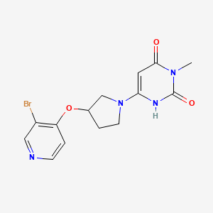 6-[3-(3-Bromopyridin-4-yl)oxypyrrolidin-1-yl]-3-methyl-1H-pyrimidine-2,4-dione