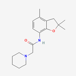2-piperidino-N-(2,2,4-trimethyl-2,3-dihydro-1-benzofuran-7-yl)acetamide