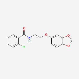 N-[2-(2H-1,3-benzodioxol-5-yloxy)ethyl]-2-chlorobenzamide