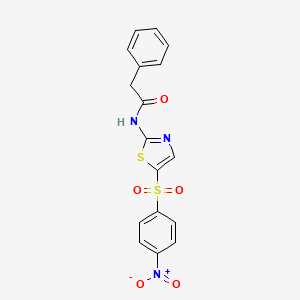 N-[5-(4-nitrobenzenesulfonyl)-1,3-thiazol-2-yl]-2-phenylacetamide