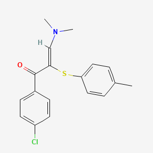 (Z)-1-(4-chlorophenyl)-3-(dimethylamino)-2-(4-methylphenyl)sulfanylprop-2-en-1-one
