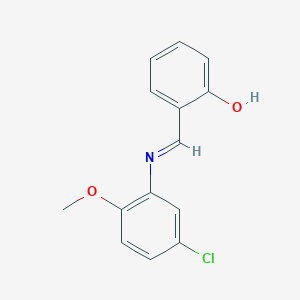2-{(E)-[(5-chloro-2-methoxyphenyl)imino]methyl}phenol