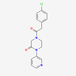 4-[2-(4-Chlorophenyl)acetyl]-1-(pyridin-3-yl)piperazin-2-one