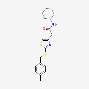 N-cyclohexyl-2-(2-((4-methylbenzyl)thio)thiazol-4-yl)acetamide