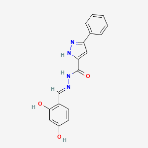 5-Phenyl-2H-pyrazole-3-carboxylic acid (2,4-dihydroxy-benzylidene)-hydrazide