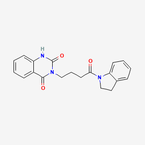 3-(4-(indolin-1-yl)-4-oxobutyl)quinazoline-2,4(1H,3H)-dione